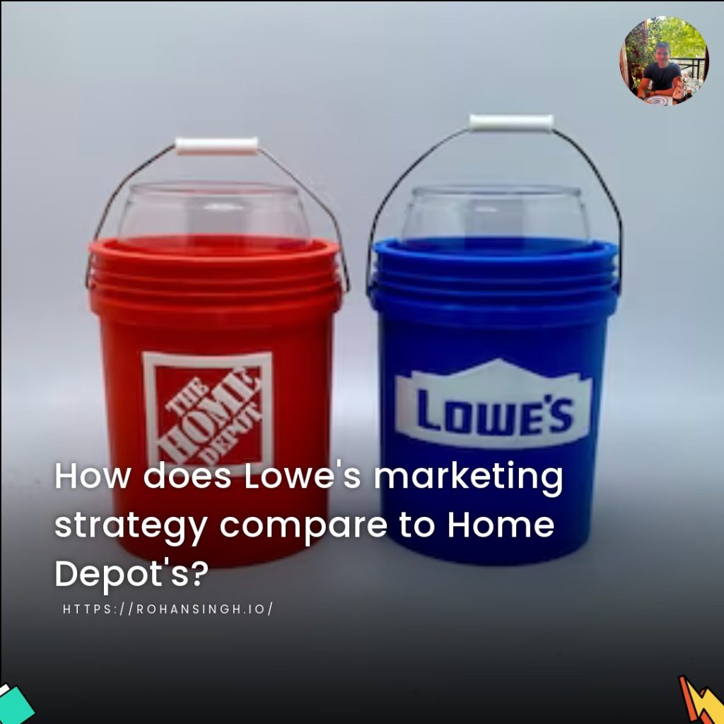 How does Lowe's marketing strategy compare to Home Depot's?