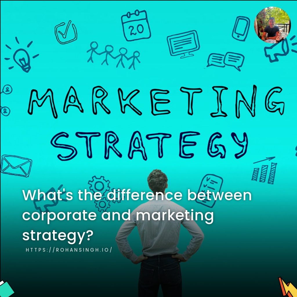 What's the difference between corporate and marketing strategy?